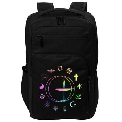 Unitarian Universalist Rainbow Uu Chalice Impact Tech Backpack