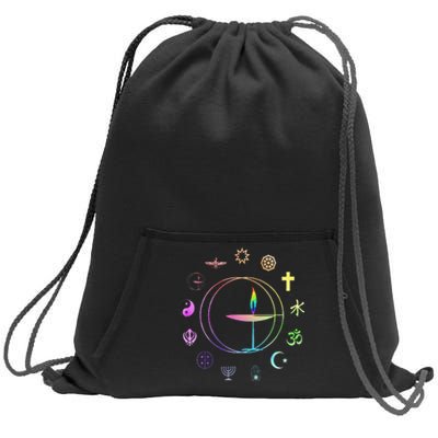 Unitarian Universalist Rainbow Uu Chalice Sweatshirt Cinch Pack Bag