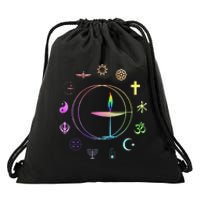 Unitarian Universalist Rainbow Uu Chalice Drawstring Bag