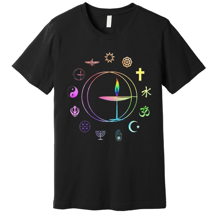 Unitarian Universalist Rainbow Uu Chalice Premium T-Shirt