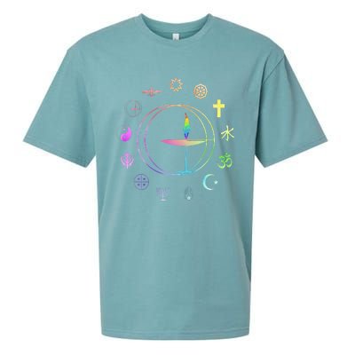 Unitarian Universalist Rainbow Uu Chalice Sueded Cloud Jersey T-Shirt