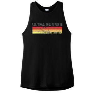 Ultramarathon Ultra Running Retro Marathon Ultra Runner Ladies PosiCharge Tri-Blend Wicking Tank