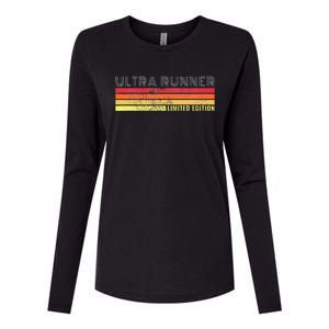 Ultramarathon Ultra Running Retro Marathon Ultra Runner Womens Cotton Relaxed Long Sleeve T-Shirt