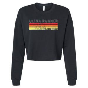 Ultramarathon Ultra Running Retro Marathon Ultra Runner Cropped Pullover Crew