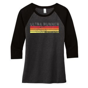 Ultramarathon Ultra Running Retro Marathon Ultra Runner Women's Tri-Blend 3/4-Sleeve Raglan Shirt