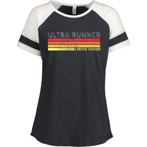 Ultramarathon Ultra Running Retro Marathon Ultra Runner Enza Ladies Jersey Colorblock Tee