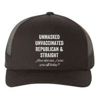 Unmask Unvaccinated Republican & Straight Anti Vax Freedom Yupoong Adult 5-Panel Trucker Hat