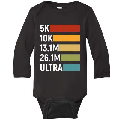 Ultramarathon Ultra Running Ultra Marathon Runner Baby Long Sleeve Bodysuit