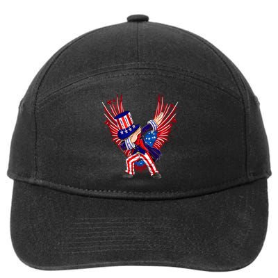 Usa Uncle Sam Dabbing 4 July Independence Day Gift 7-Panel Snapback Hat