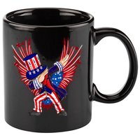 Usa Uncle Sam Dabbing 4 July Independence Day Gift 11oz C Handle Ceramic Mug