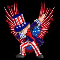 Usa Uncle Sam Dabbing 4 July Independence Day Gift Drawstring Bag