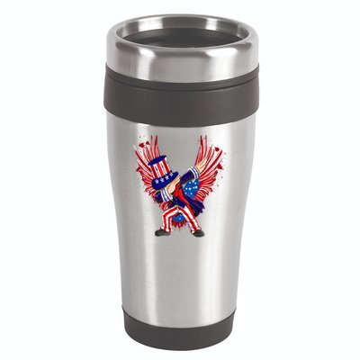 Usa Uncle Sam Dabbing 4 July Independence Day Gift 16oz Travel Tumbler