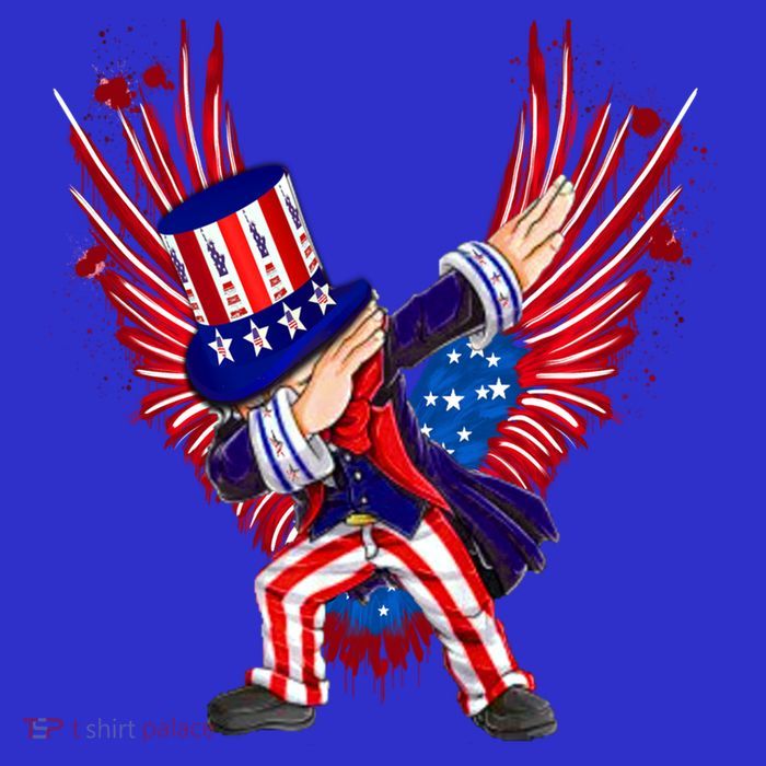 Usa Uncle Sam Dabbing 4 July Independence Day Gift Premium T-Shirt