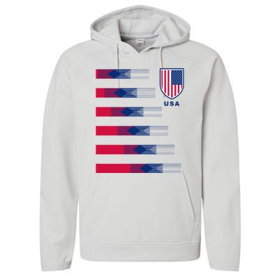 USA Soccer American Team Jersey Performance Fleece Hoodie