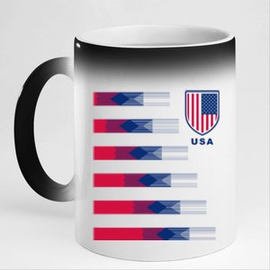 USA Soccer American Team Jersey 11oz Black Color Changing Mug