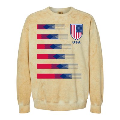 USA Soccer American Team Jersey Colorblast Crewneck Sweatshirt