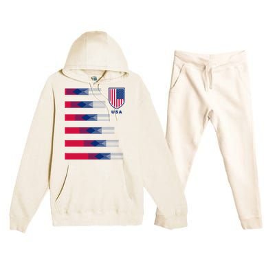 USA Soccer American Team Jersey Premium Hooded Sweatsuit Set