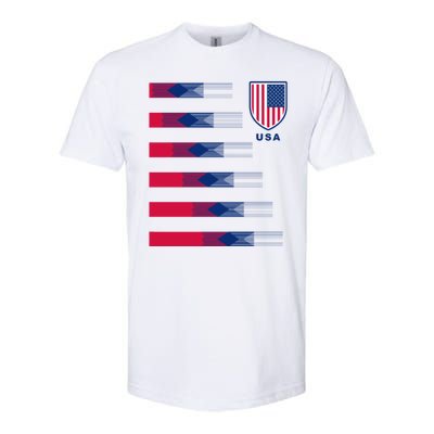 USA Soccer American Team Jersey Softstyle CVC T-Shirt