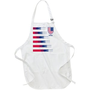 USA Soccer American Team Jersey Full-Length Apron With Pockets