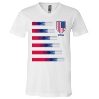 USA Soccer American Team Jersey V-Neck T-Shirt