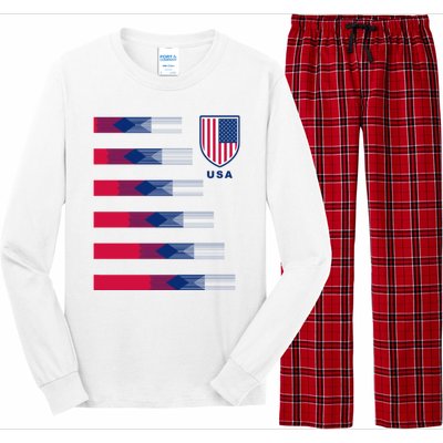 USA Soccer American Team Jersey Long Sleeve Pajama Set