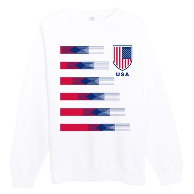 USA Soccer American Team Jersey Premium Crewneck Sweatshirt