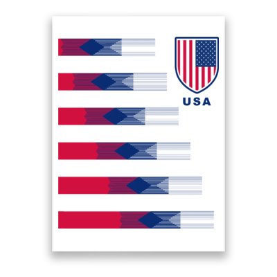USA Soccer American Team Jersey Poster