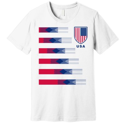 USA Soccer American Team Jersey Premium T-Shirt