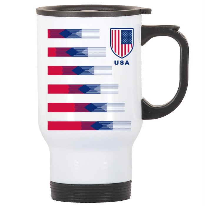 USA Soccer American Team Jersey Stainless Steel Travel Mug