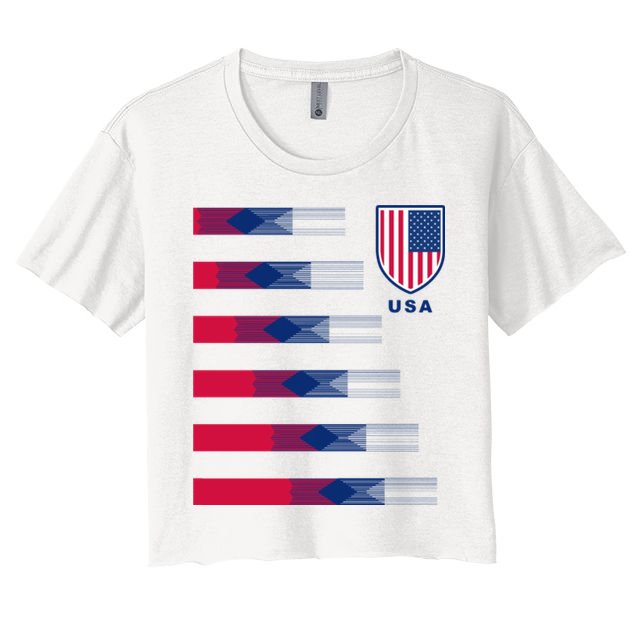 USA Soccer American Team Jersey Crop Top