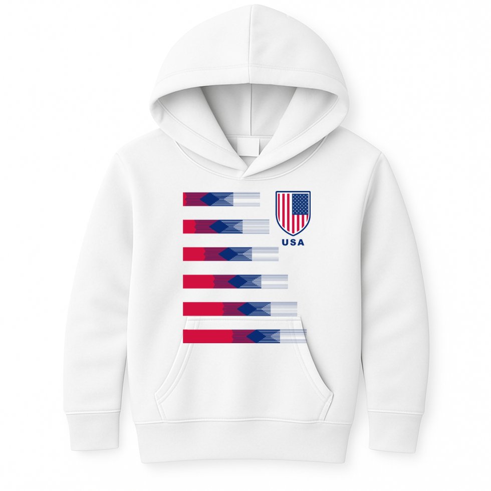 USA Soccer American Team Jersey Kids Hoodie
