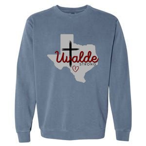 Uvalde Uvalde Strong Pray For Uvalde Garment-Dyed Sweatshirt