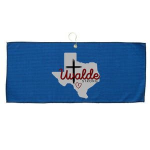 Uvalde Uvalde Strong Pray For Uvalde Large Microfiber Waffle Golf Towel