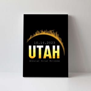 Utah Usa State Annular Solar Eclipse 14th October Canvas