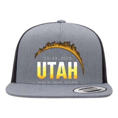 Utah Usa State Annular Solar Eclipse 14th October Flat Bill Trucker Hat