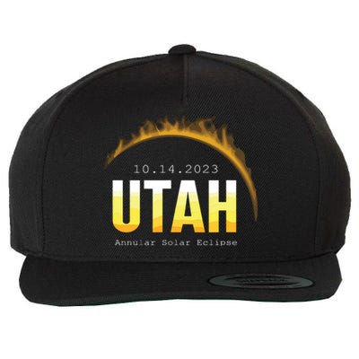 Utah Usa State Annular Solar Eclipse 14th October Wool Snapback Cap