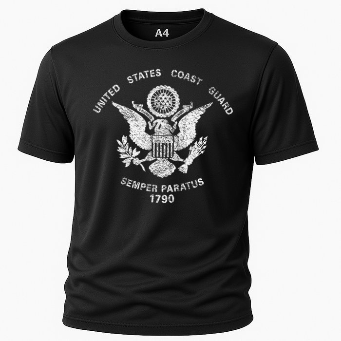 Us United States Coast Guard Uscg Eagle Flag Cooling Performance Crew T-Shirt