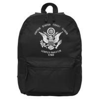 Us United States Coast Guard Uscg Eagle Flag 16 in Basic Backpack