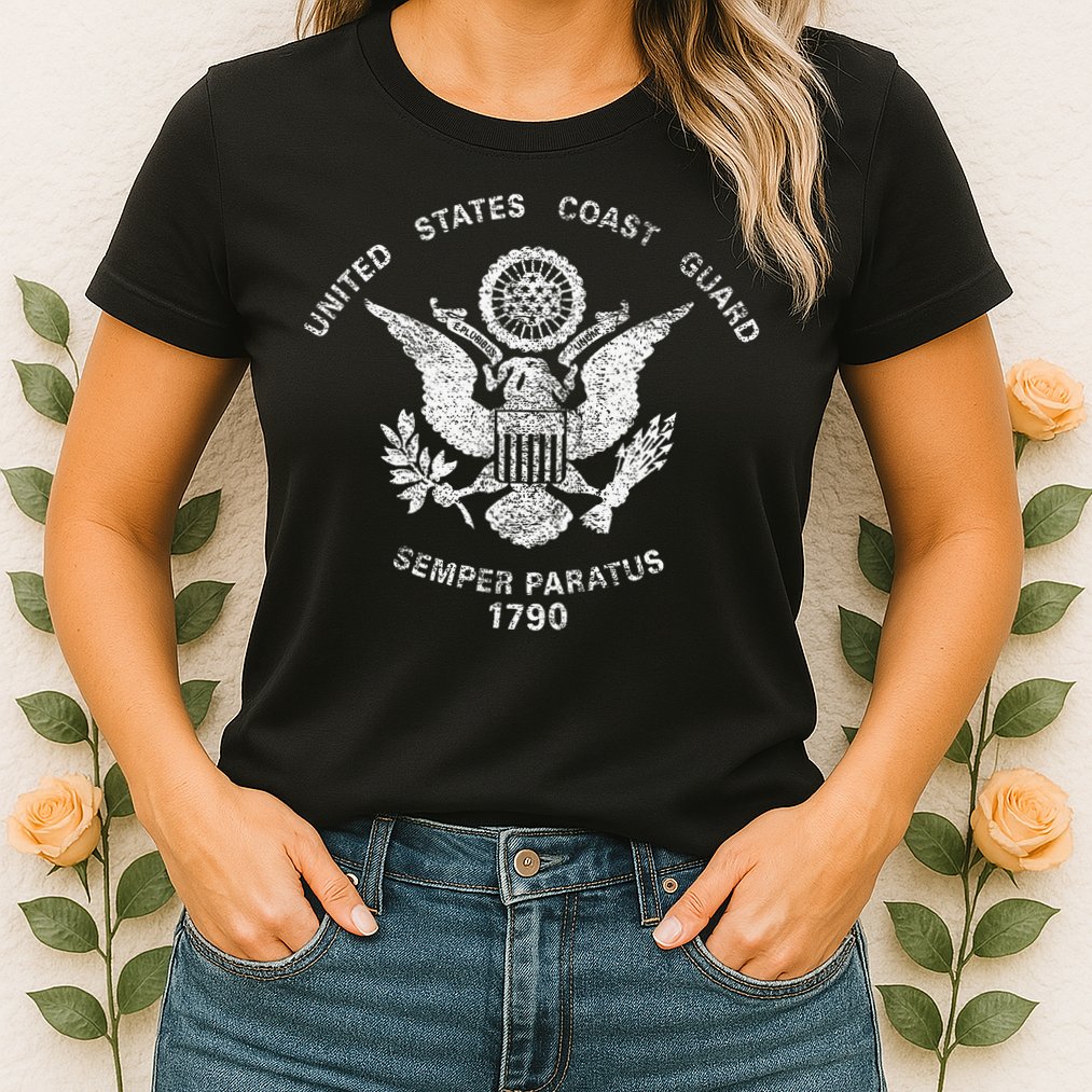 Us United States Coast Guard Uscg Eagle Flag Womens T-Shirt