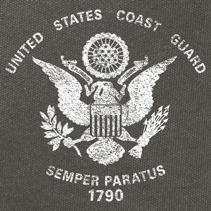 Us United States Coast Guard Uscg Eagle Flag Cotton Canvas Backpack
