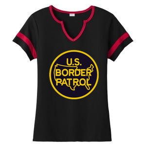 Us United States Border Patrol Ladies Halftime Notch Neck Tee