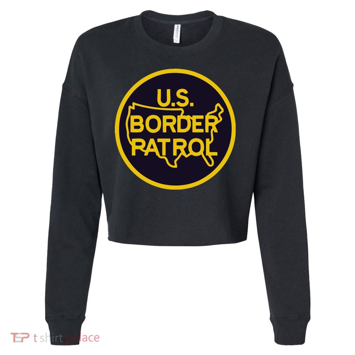 Us United States Border Patrol Cropped Pullover Crew