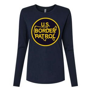 Us United States Border Patrol Womens Cotton Relaxed Long Sleeve T-Shirt