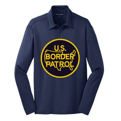 Us United States Border Patrol Silk Touch Performance Long Sleeve Polo