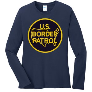 Us United States Border Patrol Ladies Long Sleeve Shirt