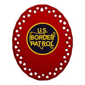 Us United States Border Patrol Ceramic Oval Ornament