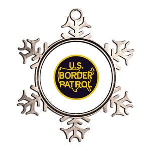 Us United States Border Patrol Metallic Star Ornament