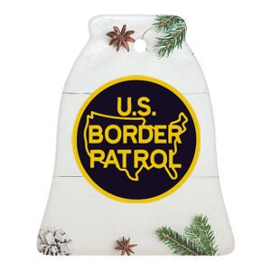 Us United States Border Patrol Ceramic Bell Ornament