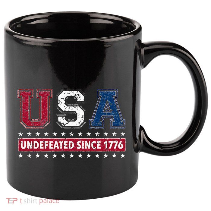 Usa Undefeated Since 1776 11oz C Handle Ceramic Mug