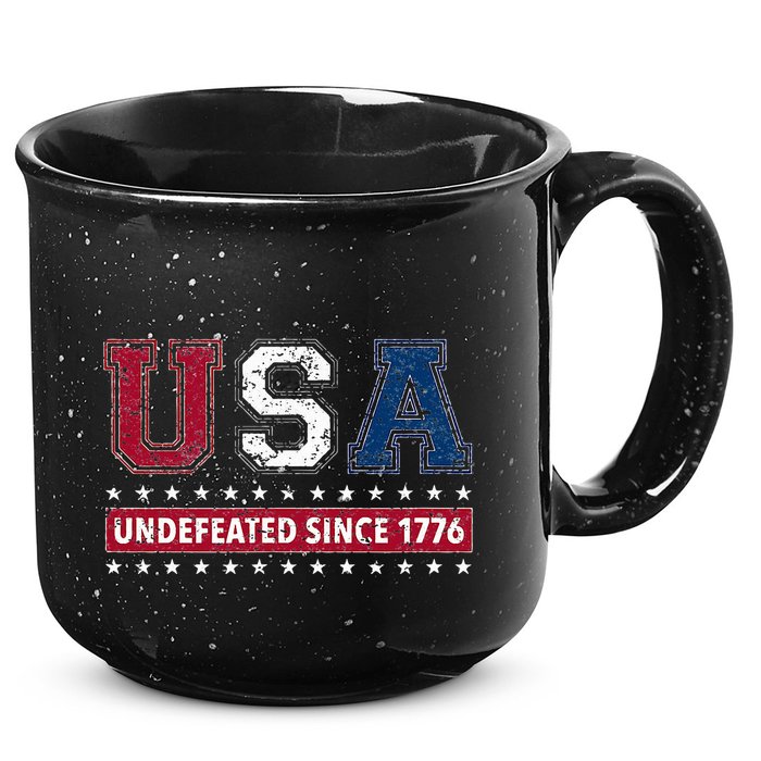 Usa Undefeated Since 1776 15oz Campfire Ceramic Mug